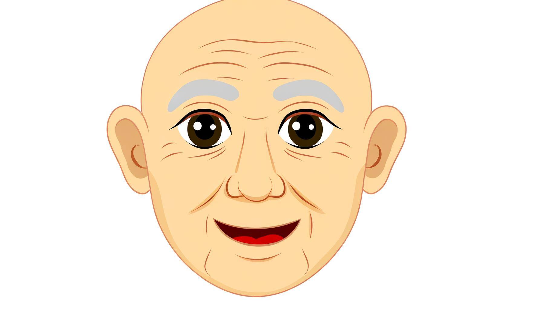 Cartoon headshot of a bald white 60 year old male